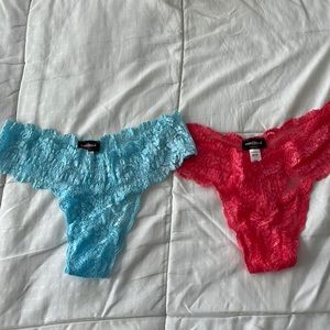 Cosabella low rise lace thongs. Set of 2